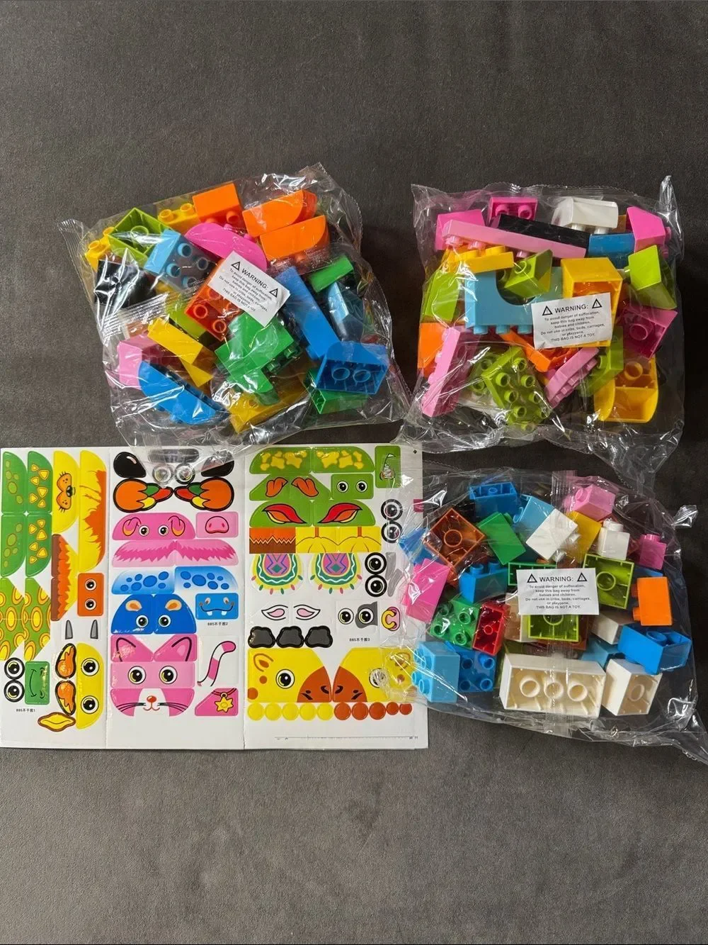 Exercise N Play Animals Building Blocks Gift Set 122 pieces Ages 3+ NEW